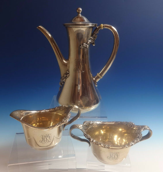 Blackberry by Tiffany & Co. Sterling Silver Demitasse Set 3pc (#0815)