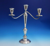 Hampton by Alvin Sterling Silver Candelabra Pair 3-Light #S257 Weighted (#4769)