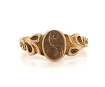 10k Yellow Gold Fancy Baby Ring with "G" Monogram Child's Jewelry (#J5884)