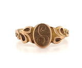 10k Yellow Gold Fancy Baby Ring with "G" Monogram Child's Jewelry (#J5884)