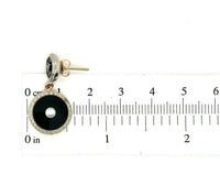 14k and Platinum Black Onyx Art Deco Earrings (#J5528)