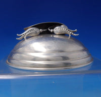 Peapod by Carl Poul Petersen Sterling Silver Butter Dish Round Glass Liner #7299