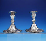 Chantilly by Gorham Silverplate Candlestick Pair 4 1/4" #YC3004 (#3237)