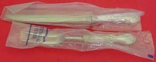 Wild Rose by International Sterling Silver Roast Carving Set 2pc New