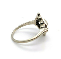 14k White Gold Vintage Genuine Natural Diamond Ring (#J5443)