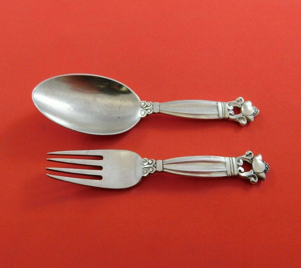 Acorn by Georg Jensen Sterling Silver Baby Set 2-Piece Fork Spoon