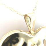 10k Yellow Gold Reversible Heart Locket w/ Quilted and Engraved Designs (#J6432)