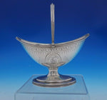 Hester Bateman English Georgian Sterling Silver Sugar Basket Swing Handle #4893