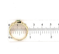 10k Yellow Gold Men's Green Genuine Natural Tourmaline Ring Jewelry (#J5646)