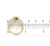 10k Yellow Gold Men's Green Genuine Natural Tourmaline Ring Jewelry (#J5646)