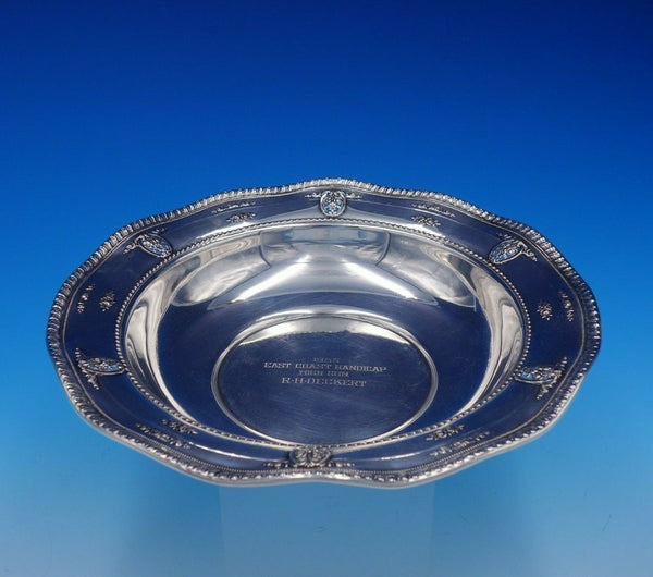 Rose Point by Wallace Sterling Silver Fruit Bowl Ruffled 10 1/4" #4215 (#3223)