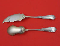 Wolfers Freres Belgian .800 Silver Serving Set 2pc Butter Knife Sugar Spoon BC