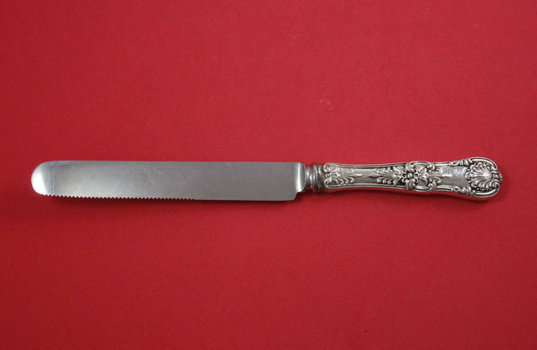 English King by Tiffany Co Sterling Silver Dinner Knife Blunt Serrated 10 1/8"