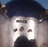 Missiaglia 800 Silver Salt Cellar Master Oval Footed Hand Hammered Italy (#6940)