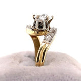 Victorian 18k Yellow Gold Rose Cut Genuine Natural Diamond Ring (#J5009)
