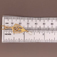 10k Yellow Gold Pierced Diamond and Pearl Lavaliere Pendant (#J4822)