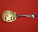 Intaglio by Reed and Barton Sterling Silver Waffle Server Gold Washed 10 1/2"