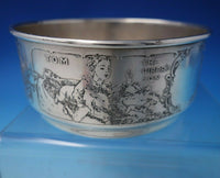 William Kerr Sterling Silver Child's Bowl Nursery Rhyme Characters #1399 (#5174)