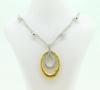 14k White and Yellow Gold 1/2ct Genuine Natural Diamond Necklace (#J4182)