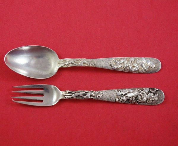 Tiffany Applied by Tiffany and Co Sterling Silver Childs Set 2pc Little Boy Blue