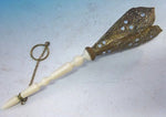 Jeweled Tussie Mussie Posey Posy Holder with Blue Paste Stones (#J1260)