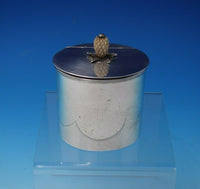 HE Sterling Silver Tea Caddy with Hinged Lid and Pineapple Finial (#4995)