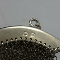 S. Blacknesee & Son Ltd. English Sterling Silver Mesh Coin Purse w/Chain (#3011)