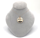 14k Gold Victorian Round Locket w/ Genuine Natural Diamond on 14k Chain (#J6520)