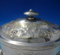 English Silverplate Biscuit Box Covered and Engraved 9" x 6 1/2" (#5613)