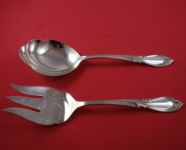 Rhapsody New by International Sterling Silver Salad Serving Set 2pc Original 9"