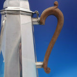 Estate William Walter English Sterling Silver Coffee Pot Wood Handle (#4086)