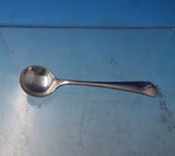 HA English Victorian Cut Crystal Salt Cellar Sterling Silver Salt Spoon (#5547)