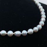 Long 24 Inch Strand of Blue Akoya Pearls (#J5392)