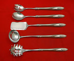 Sculptured Rose by Towle Sterling Silver Hostess Set 5pc HHWS  Custom Made