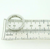 18k White Gold Ring with Round and Baguette Genuine Natural Diamonds (#J777)