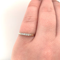 14k Yellow Gold Genuine Natural Diamond Wedding Band Ring Jewelry (#J6084)
