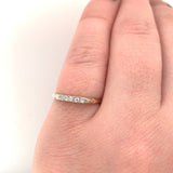 14k Yellow Gold Genuine Natural Diamond Wedding Band Ring Jewelry (#J6084)