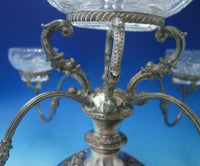 Gadroon by DP and Sons Silverplate and Copper Epergne with Crystal Bowls (#5837)