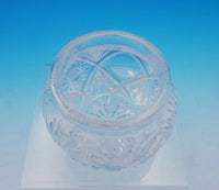 William Kerr Sterling Silver and Glass Powder Jar #1447 w/Woman Flowers (#3659)