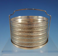 Webster Sterling Silver Coaster Set of 6 with Cut Crystal  in Caddy  (#2376)