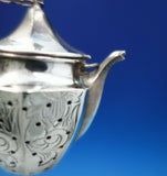 Webster Sterling Silver Tea Ball Teapot Shape Engraved Flowers 2" (#6829)