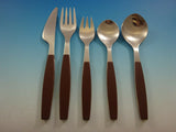 Strata Brown by Georg Jensen Stainless Steel Flatware Set Service Modern 74 Pcs