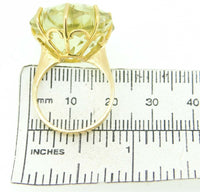 14k Golden Star Genuine Natural Quartz Ring (#J4244)