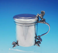 Magnus Aase Norwegian .835 Silver Stein / Mug with Cover 3-D Lion #5945 (#3531)