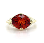 14k Yellow Gold .96ct Genuine Natural Madeira Citrine Filigree Ring (#J5753)