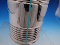 TIffany and Co Sterling Silver Pencil Holder or Cup Blue Enamel Stripes GW #7597