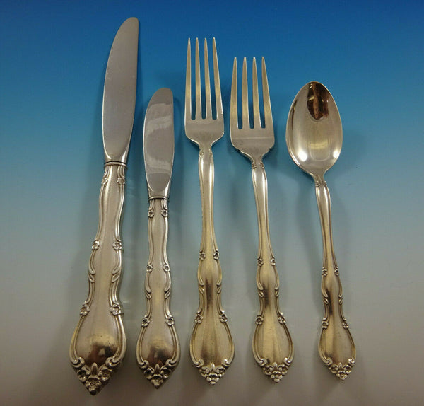 Rose Tiara by Gorham Sterling Silver Flatware Set For 8 Service 47 Pieces