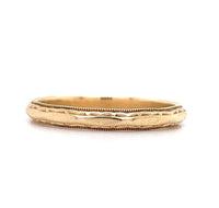 14k Yellow Gold Wedding Band with Raised Scallop Jewelry (#J5729)