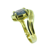 14k Yellow Gold 1.92ct Genuine Natural Sapphire and Diamond Ring (#J547)