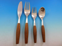 Classic Fjord Teak by Dansk Stainless Flatware Set Service 60 Pcs New